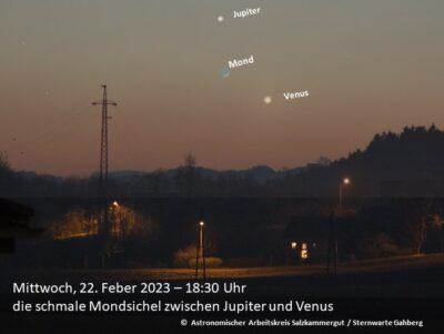 Read more about the article Venus und Jupiter „treffen“ sich am Abendhimmel