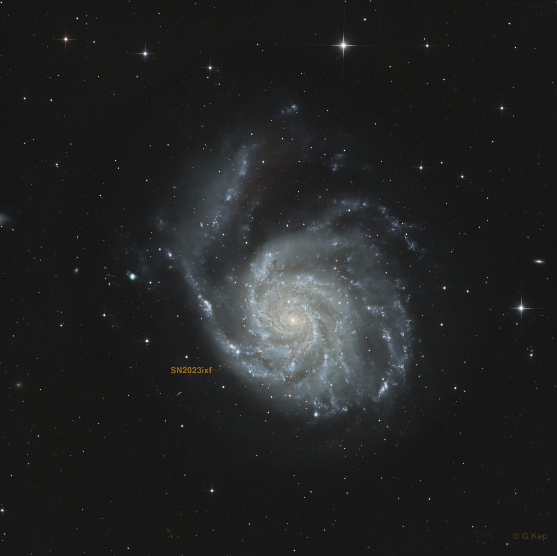 You are currently viewing Messier 101 und Supernova SN2023ixf sowie deren Entfernungsbestimmung