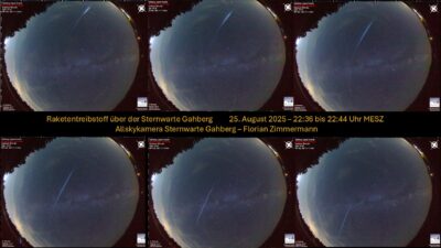 Mehr über den Artikel erfahren Raketentreibstoff über der Sternwarte Gahberg am 25.08.2025