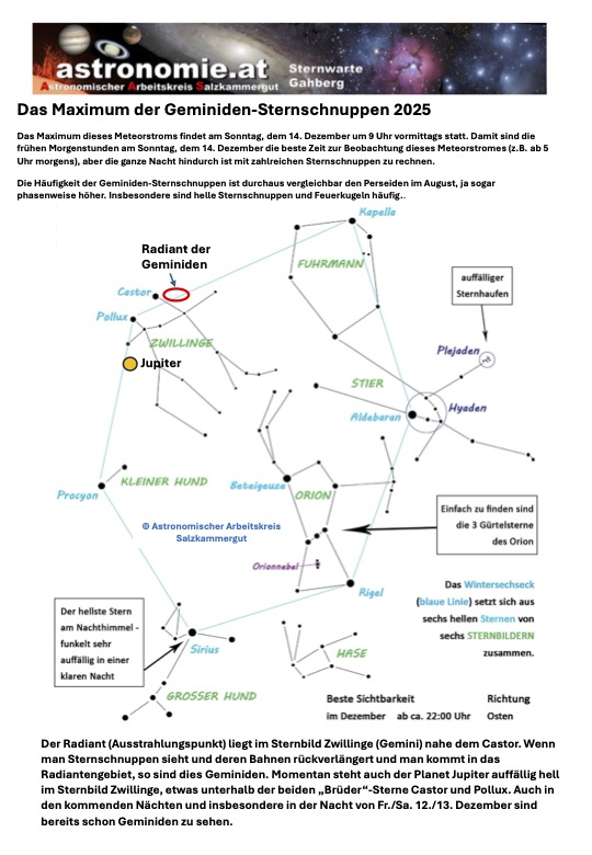Geminiden-Maximum-2025