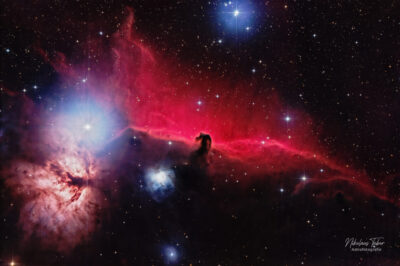 Mehr über den Artikel erfahren Emissionsnebel IC 434, Dunkelwolke Pferdekopfnebel und Flammennebel NGC 2024