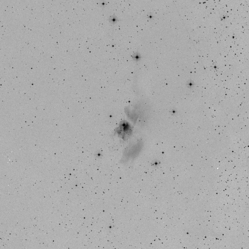 Wechselgeblinktes Bild eines variablen Reflexionsnebels – Vergleich zweier Aufnahmen im zeitlichen Abstand