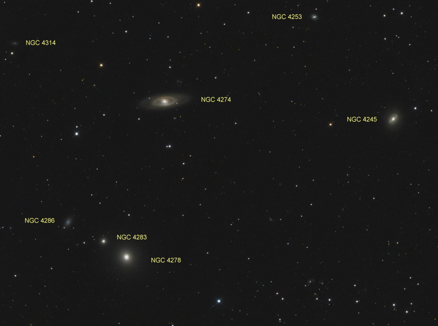 NGC 4274 Gruppe (Objekte)