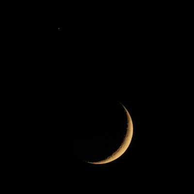 Mondsichel mit Venus
