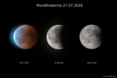 Mehr über den Artikel erfahren Mondfinsternis und Mars am 27. Juli 2018 (Komposit)