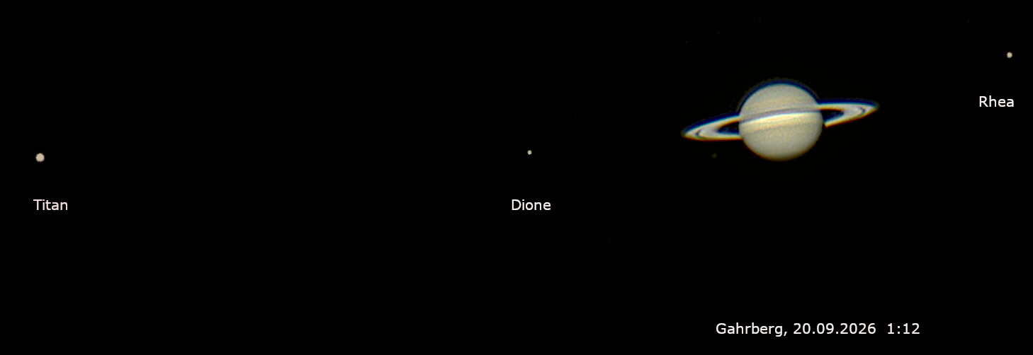 Saturn mit Monde