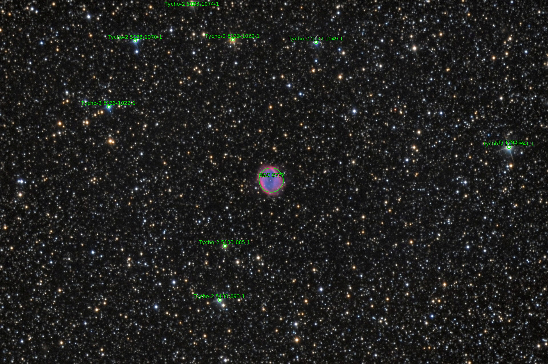 Sternkarten-Overlay (Astrometry.net)