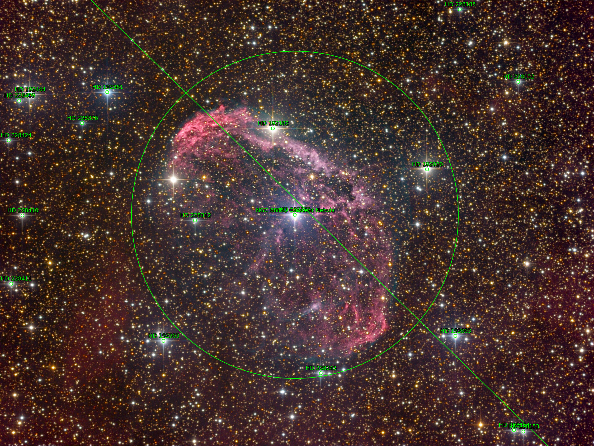 Sternkarten-Overlay (Astrometry.net)