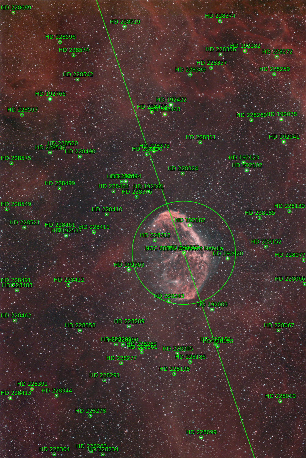 Sternkarten-Overlay (Astrometry.net)