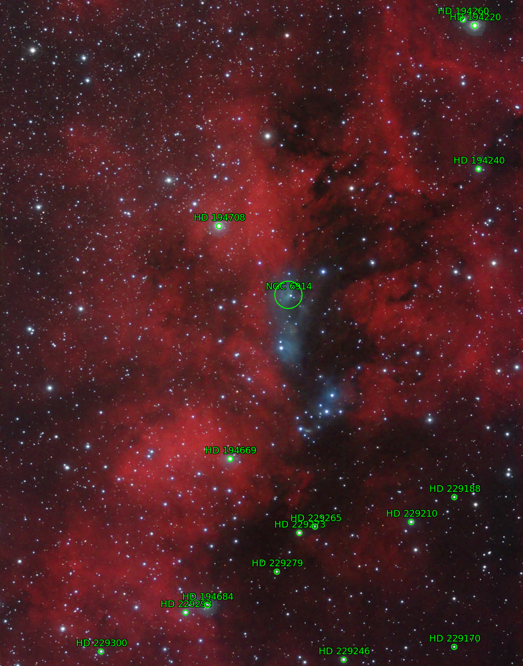 Sternkarten-Overlay (Astrometry.net)