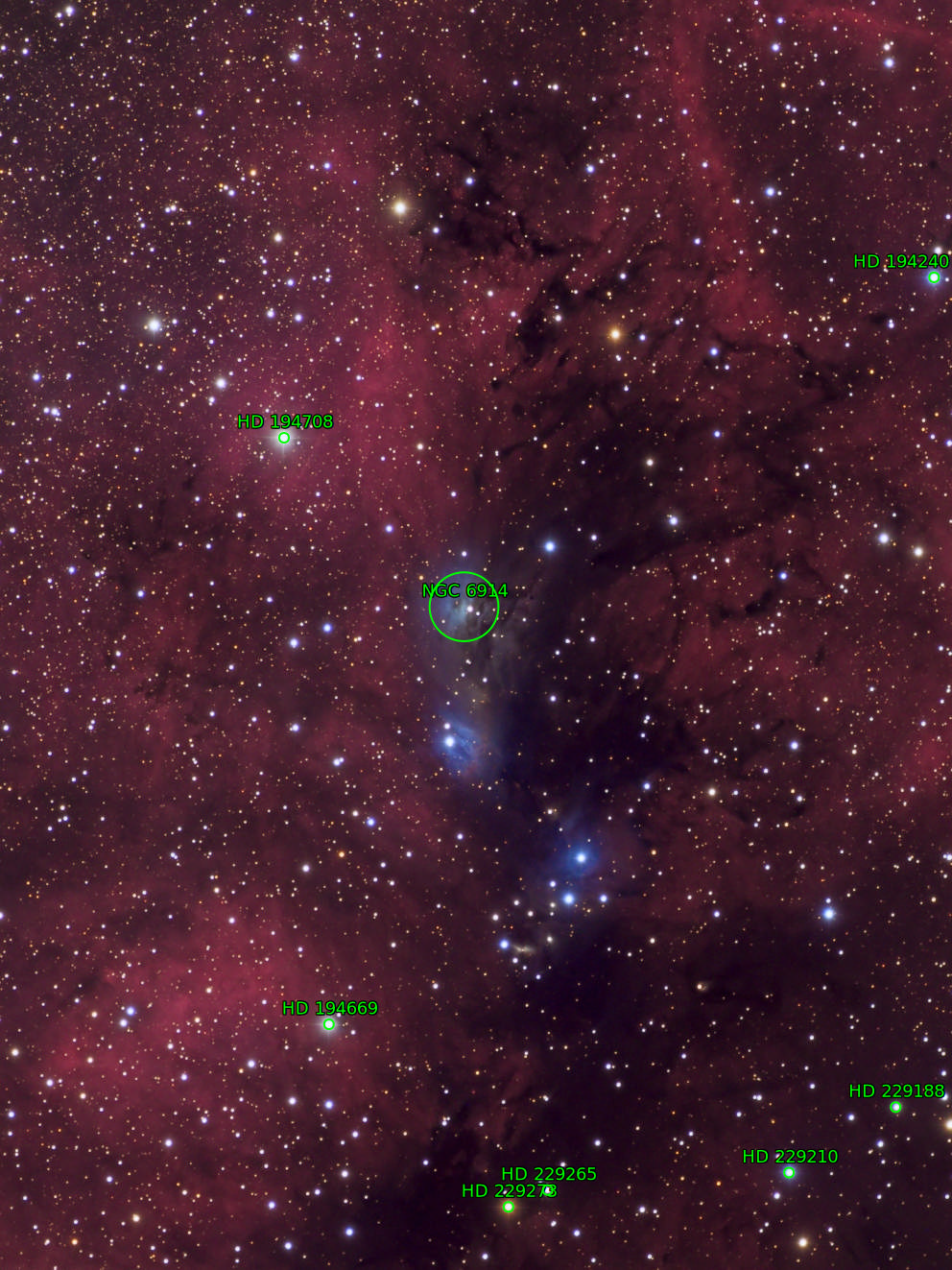 Sternkarten-Overlay (Astrometry.net)