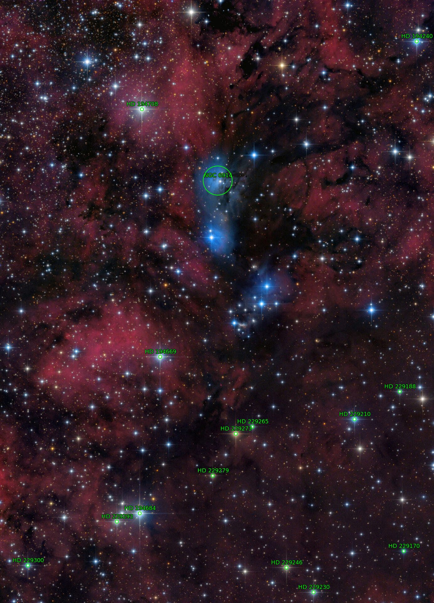 Sternkarten-Overlay (Astrometry.net)