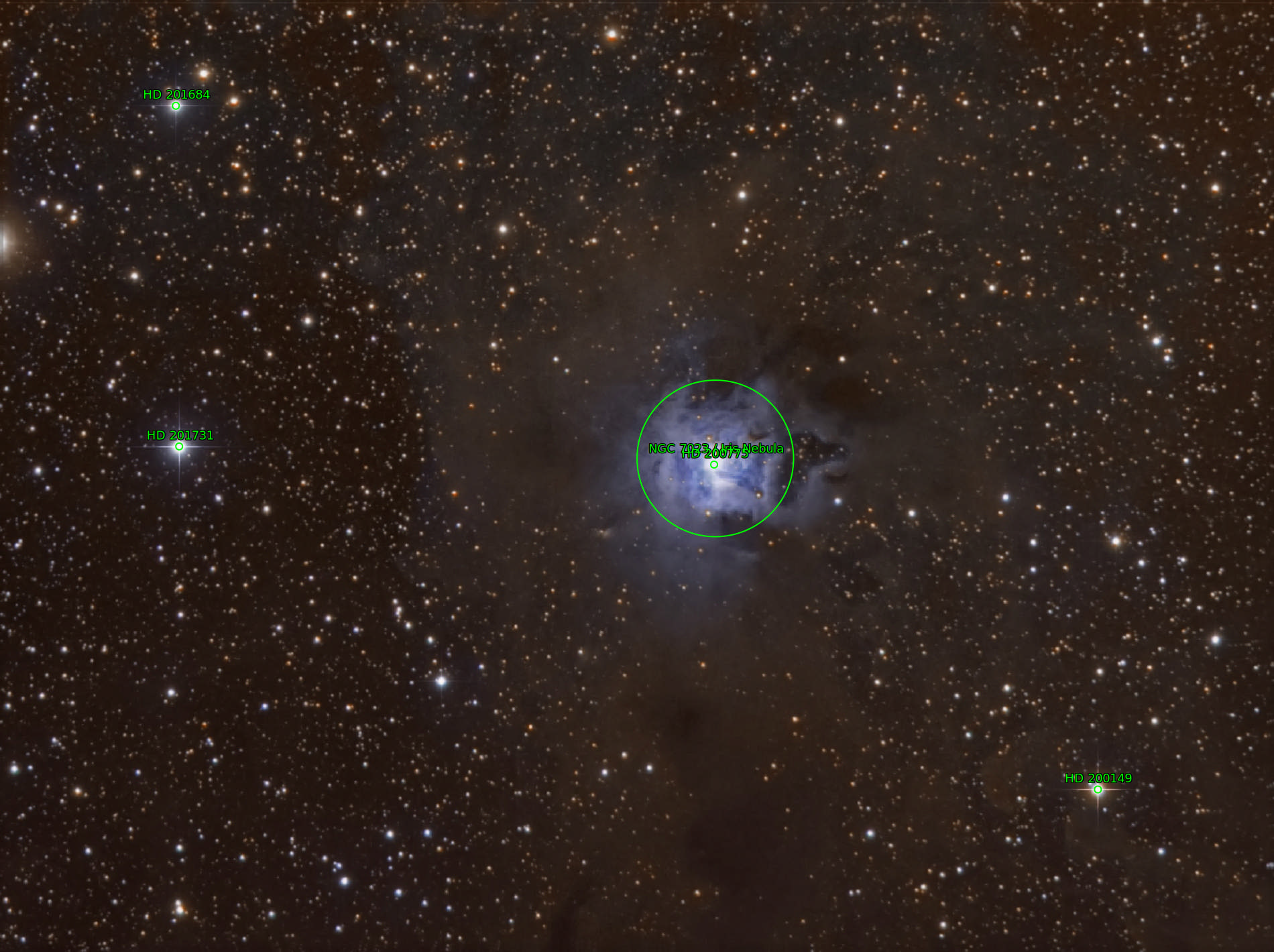 Sternkarten-Overlay (Astrometry.net)