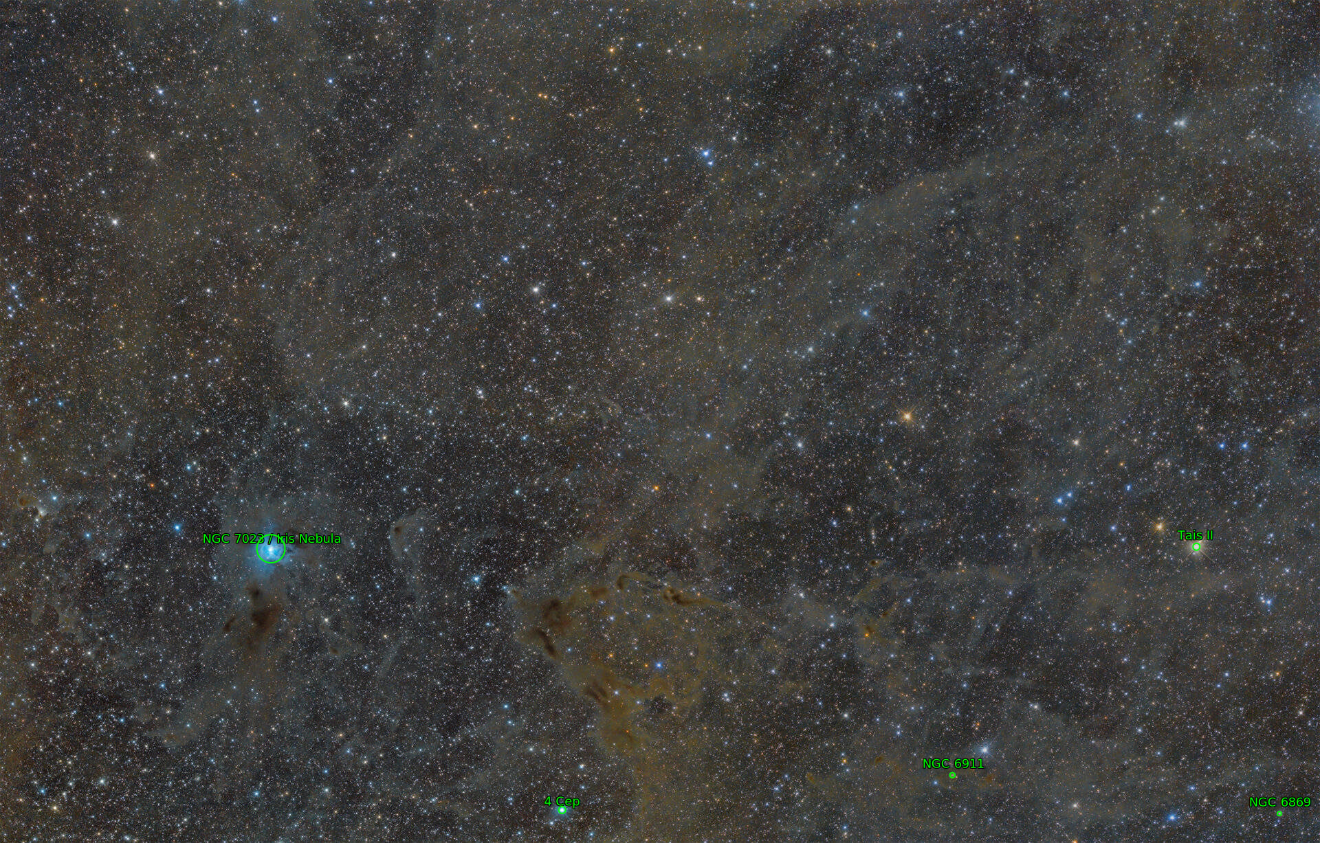 Sternkarten-Overlay (Astrometry.net)