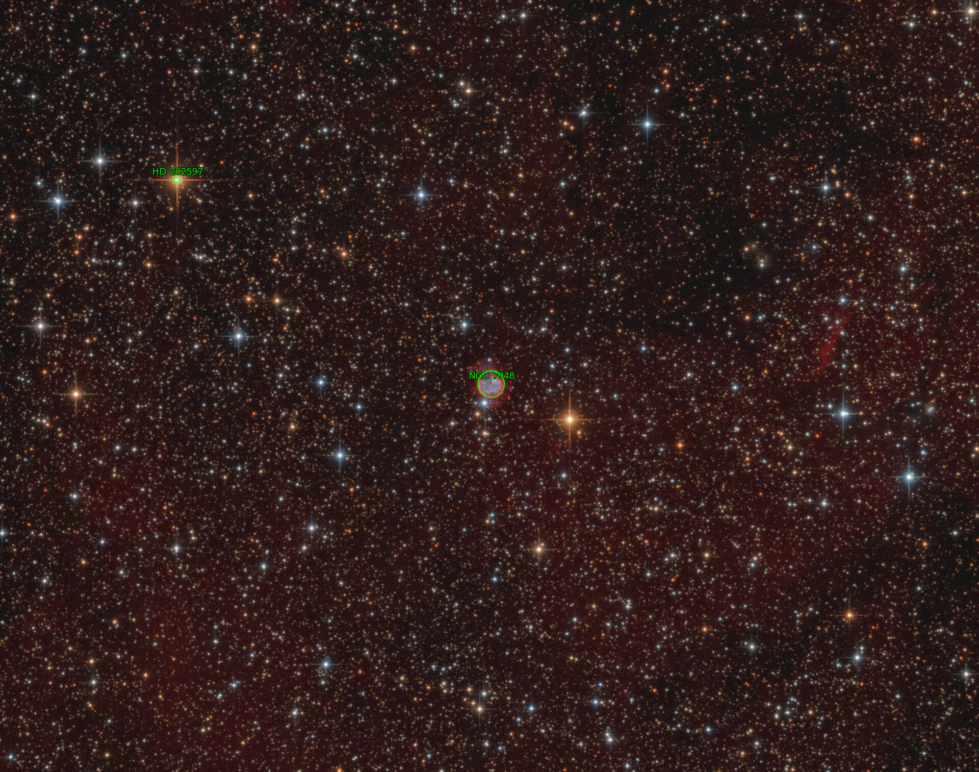 Sternkarten-Overlay (Astrometry.net)