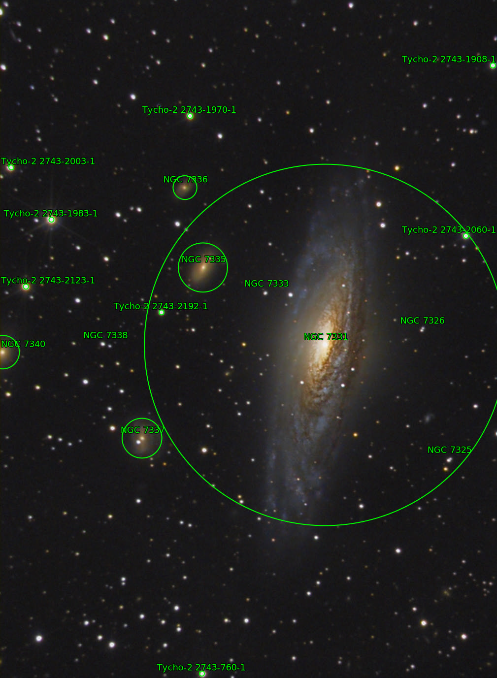 Sternkarten-Overlay (Astrometry.net)