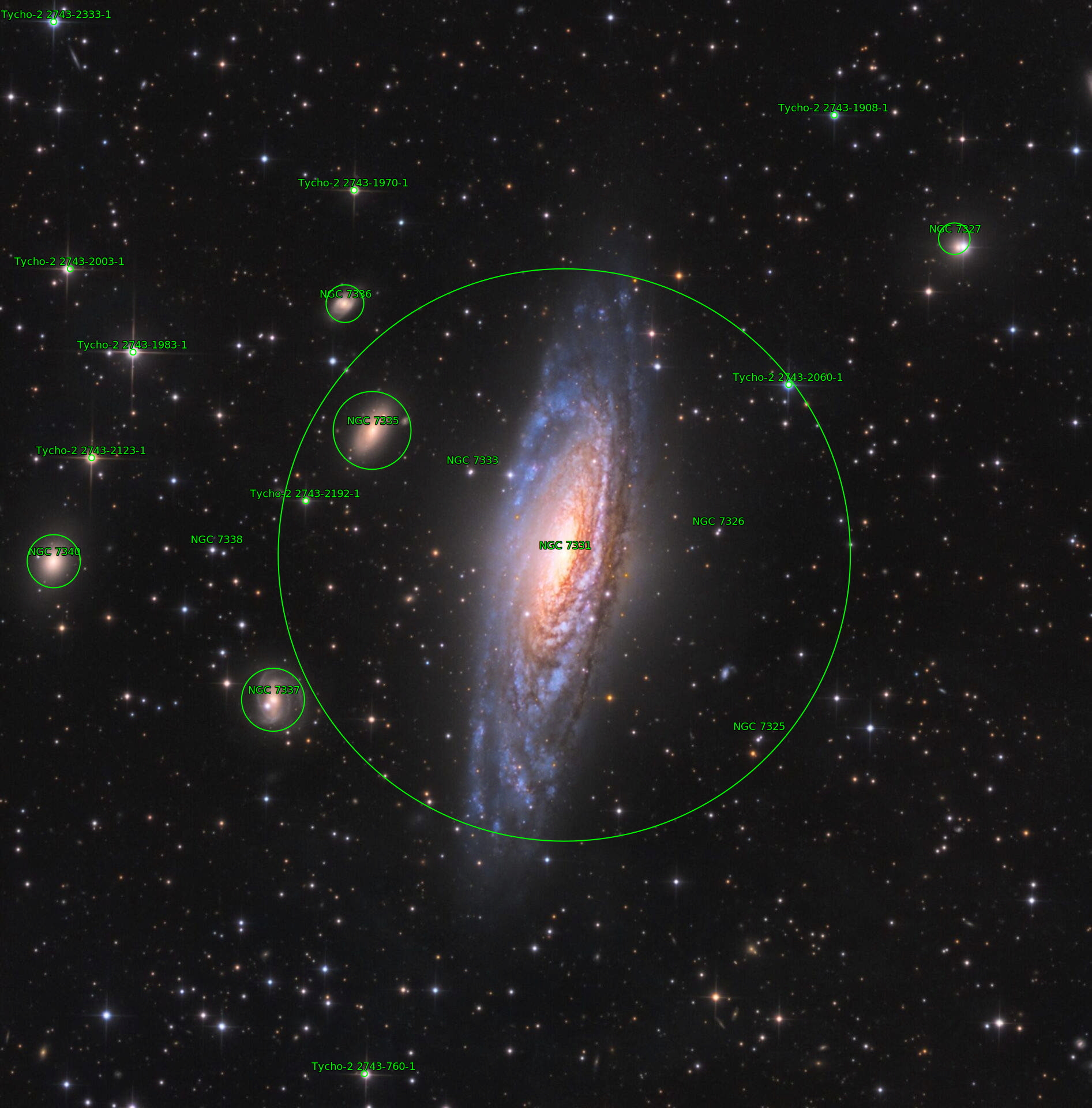 Sternkarten-Overlay (Astrometry.net)