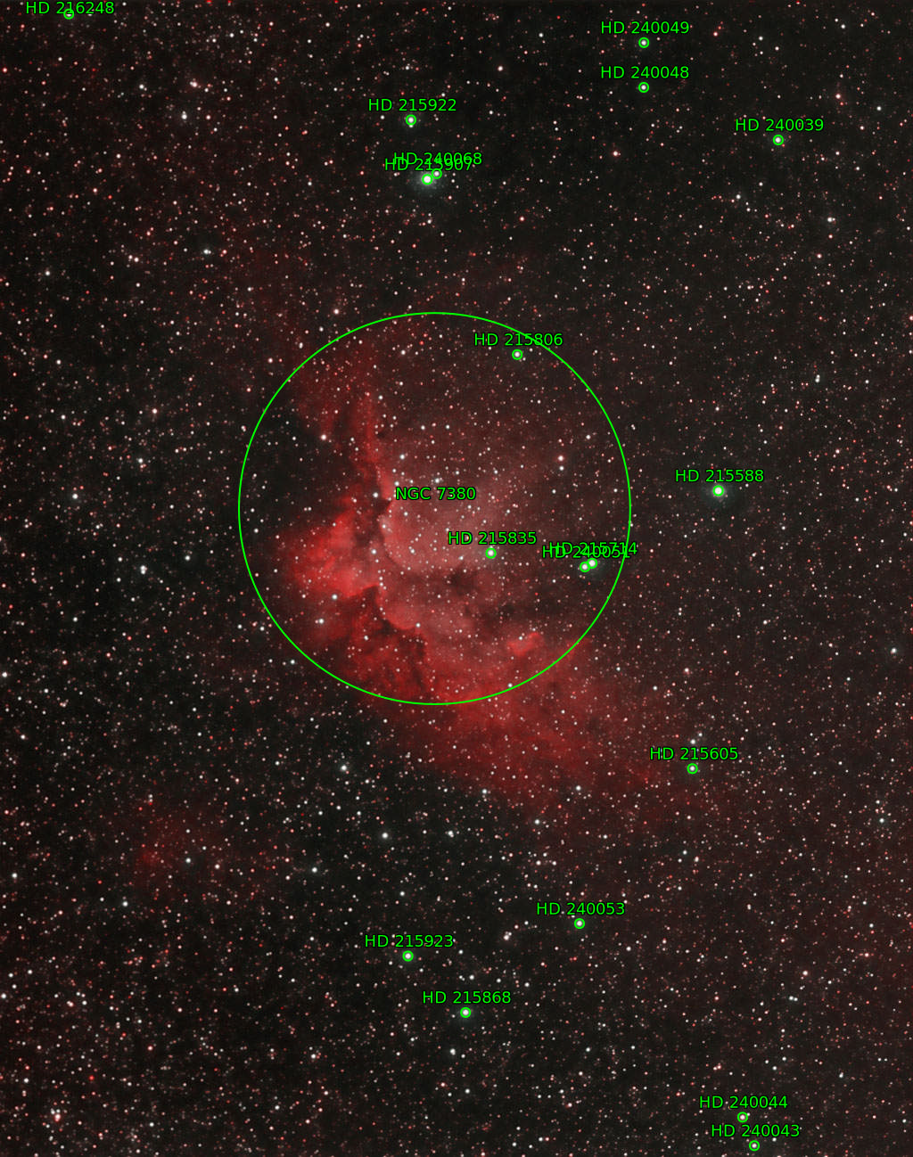 Sternkarten-Overlay (Astrometry.net)