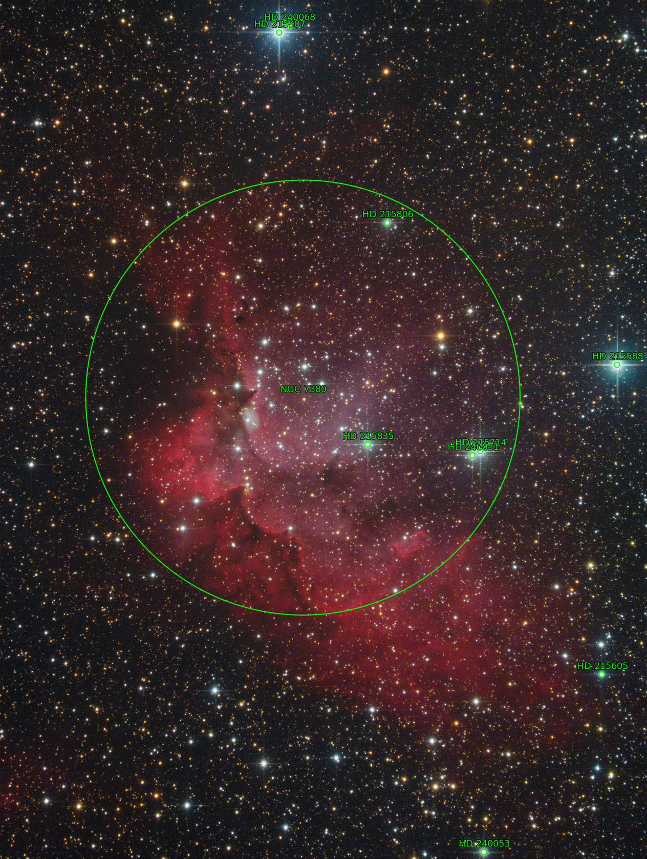 Sternkarten-Overlay (Astrometry.net)