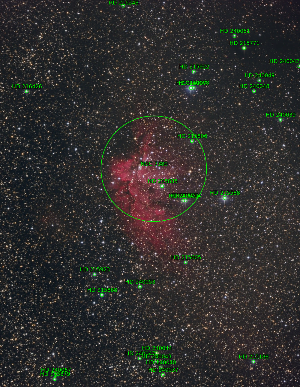 Sternkarten-Overlay (Astrometry.net)
