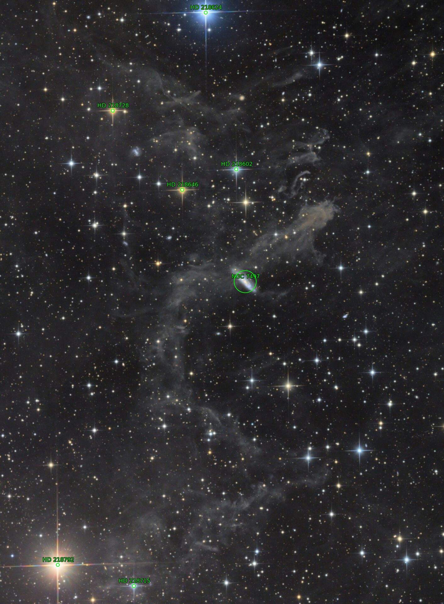 Sternkarten-Overlay (Astrometry.net)