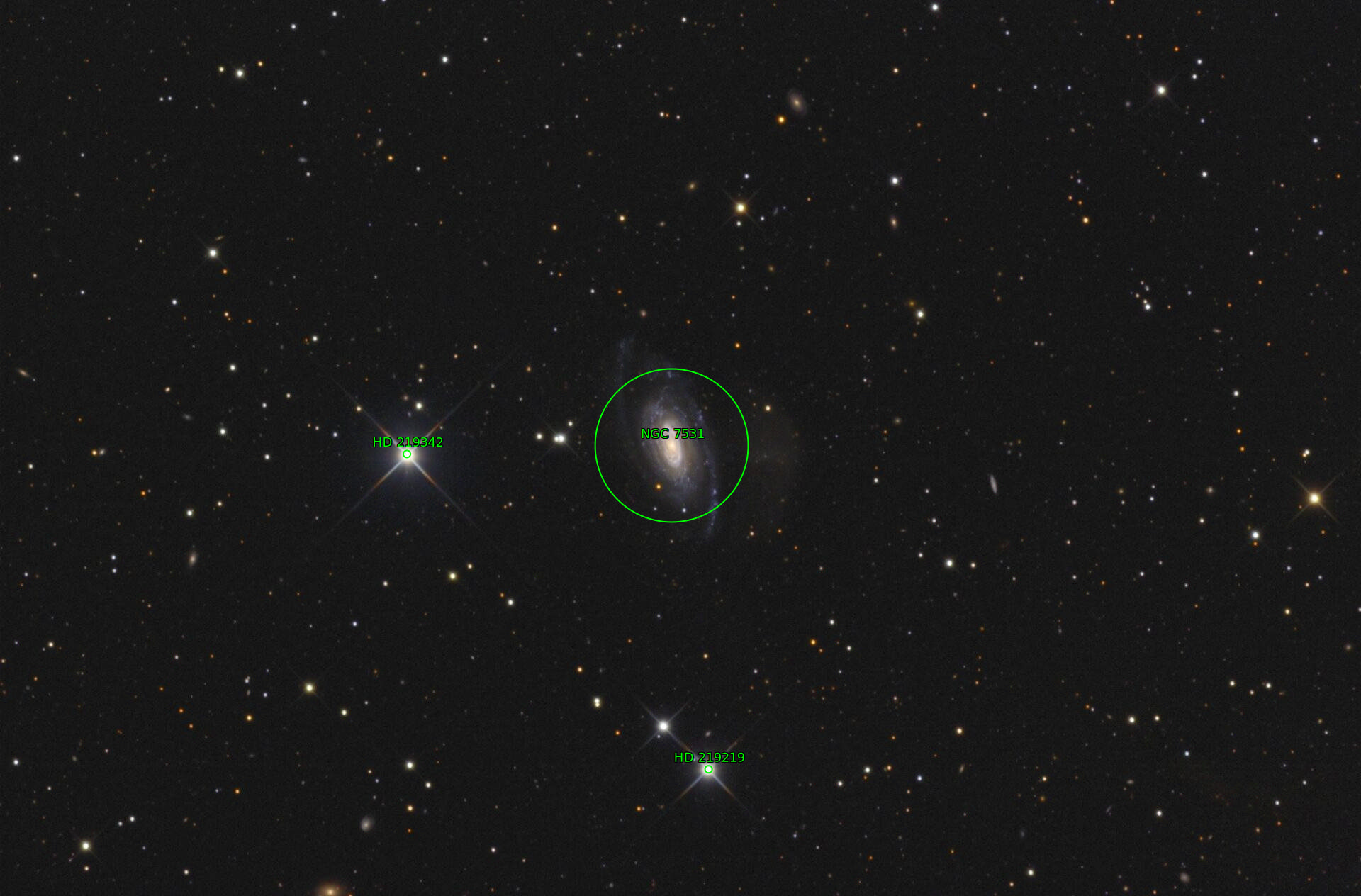 Sternkarten-Overlay (Astrometry.net)