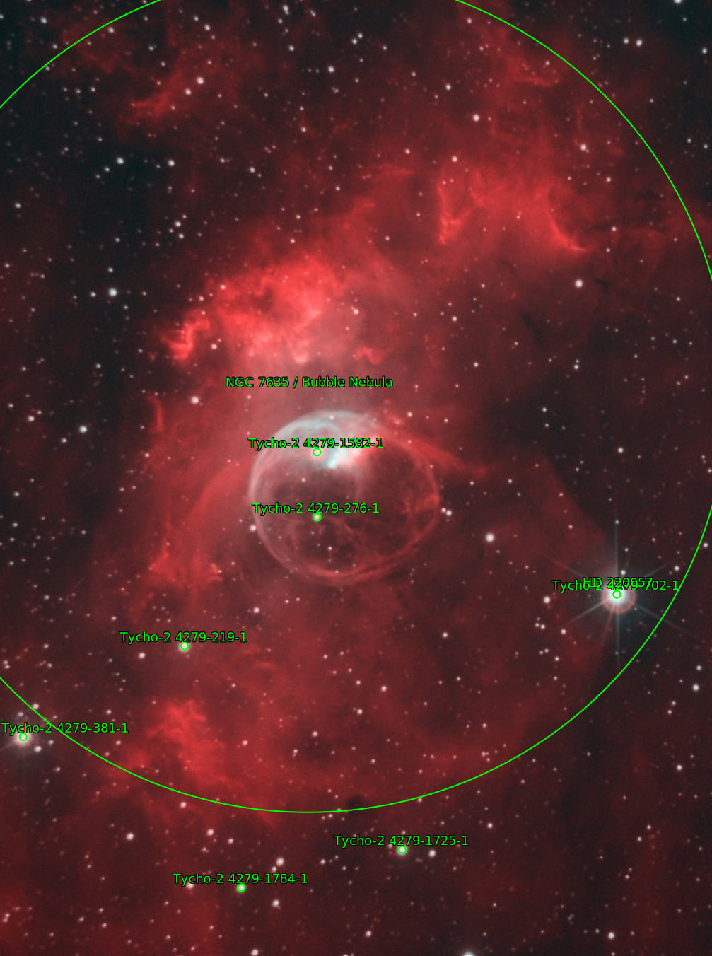 Sternkarten-Overlay (Astrometry.net)