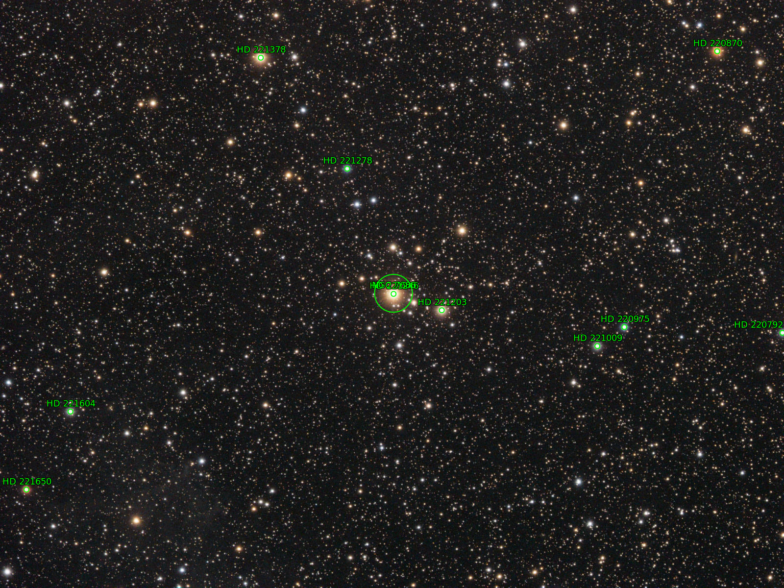 Sternkarten-Overlay (Astrometry.net)