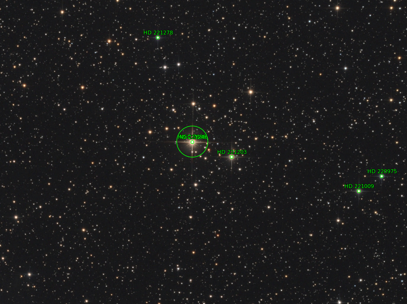 Sternkarten-Overlay (Astrometry.net)
