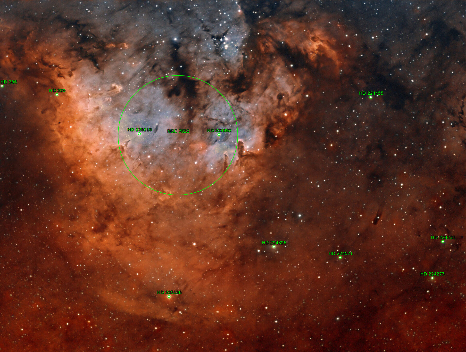 Sternkarten-Overlay (Astrometry.net)