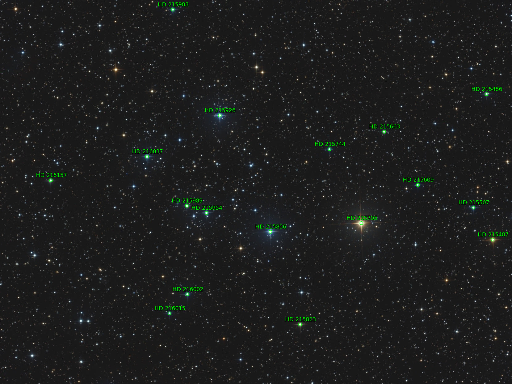 Sternkarten-Overlay (Astrometry.net)