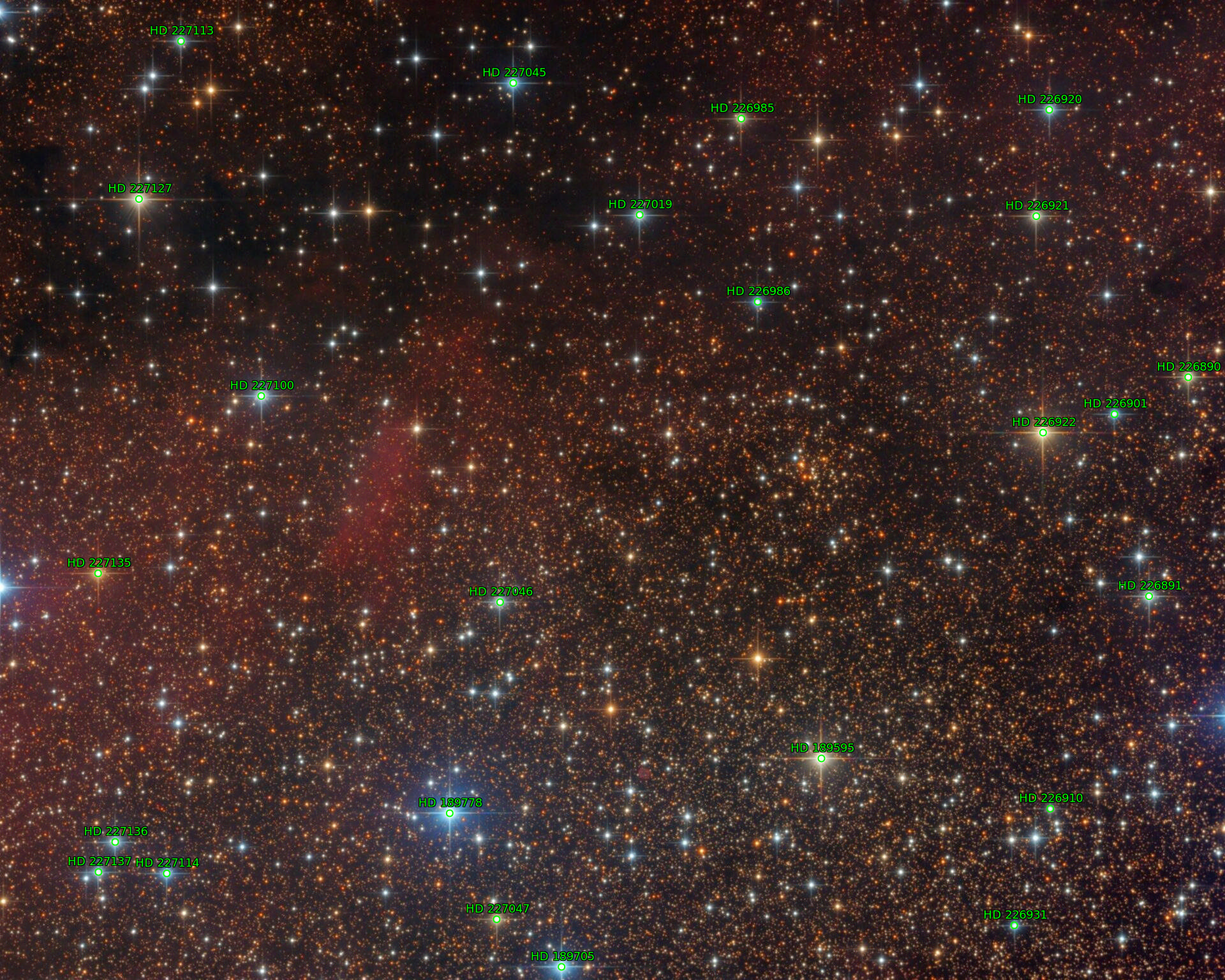Sternkarten-Overlay (Astrometry.net)