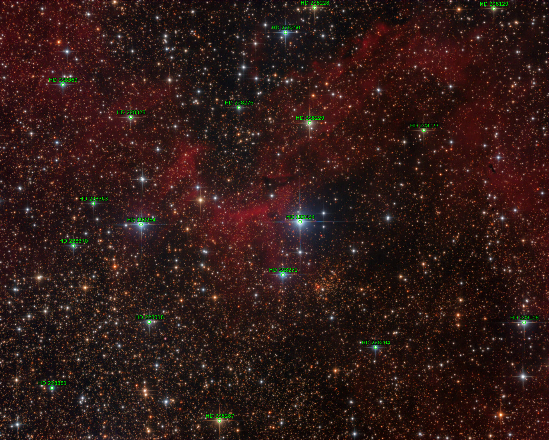 Sternkarten-Overlay (Astrometry.net)
