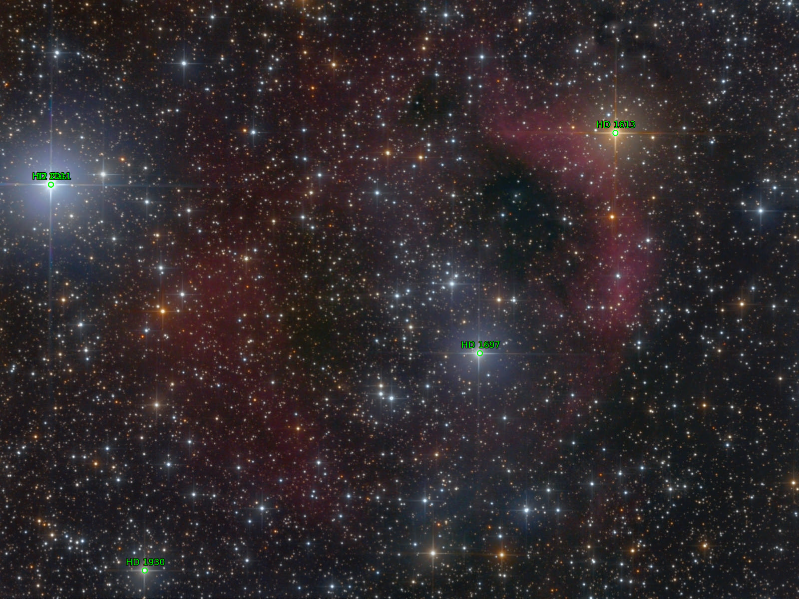 Sternkarten-Overlay (Astrometry.net)
