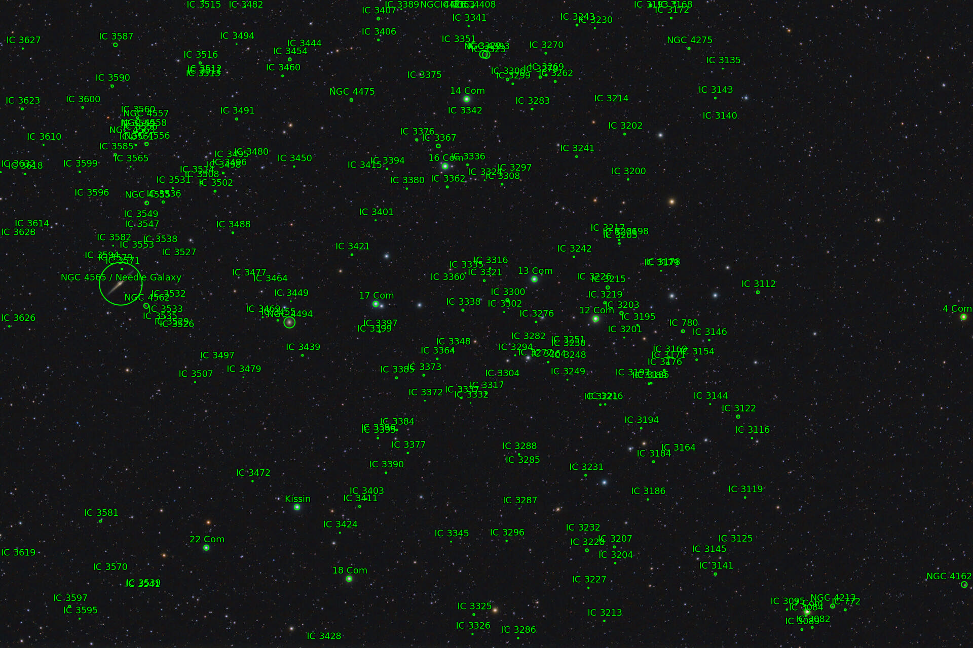 Sternkarten-Overlay (Astrometry.net)