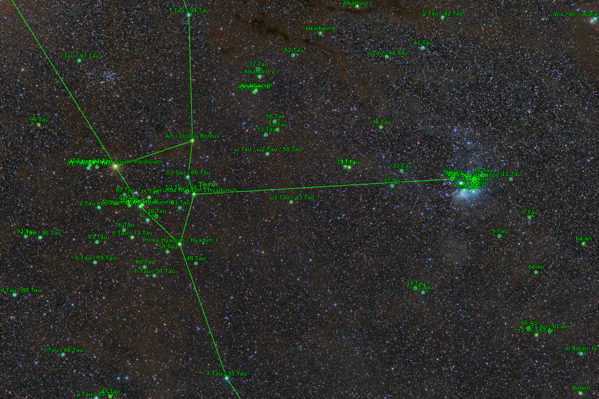 Sternkarten-Overlay (Astrometry.net)