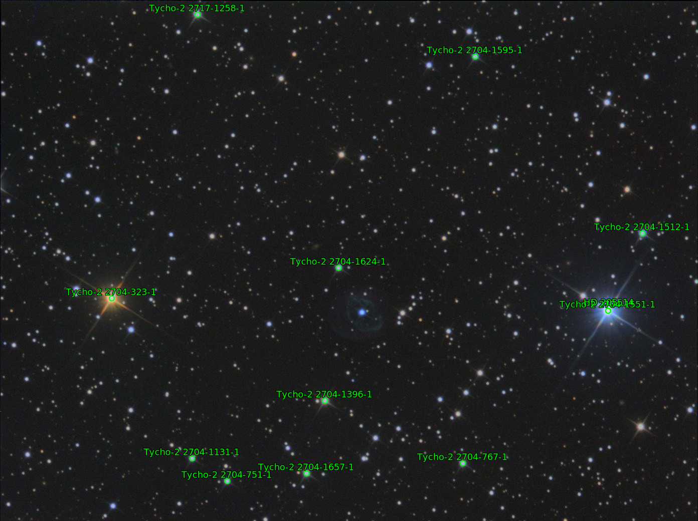 Sternkarten-Overlay (Astrometry.net)