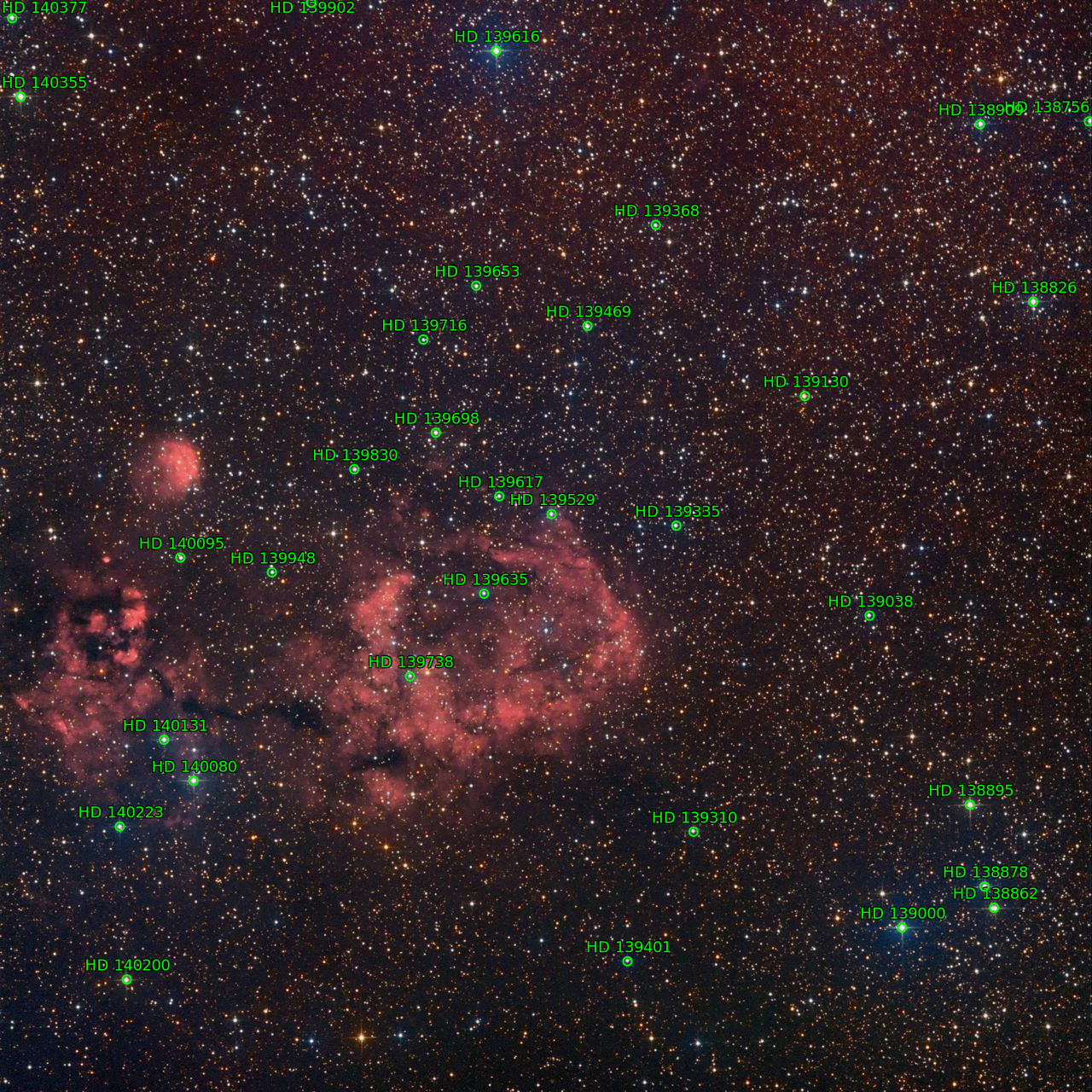 Sternkarten-Overlay (Astrometry.net)