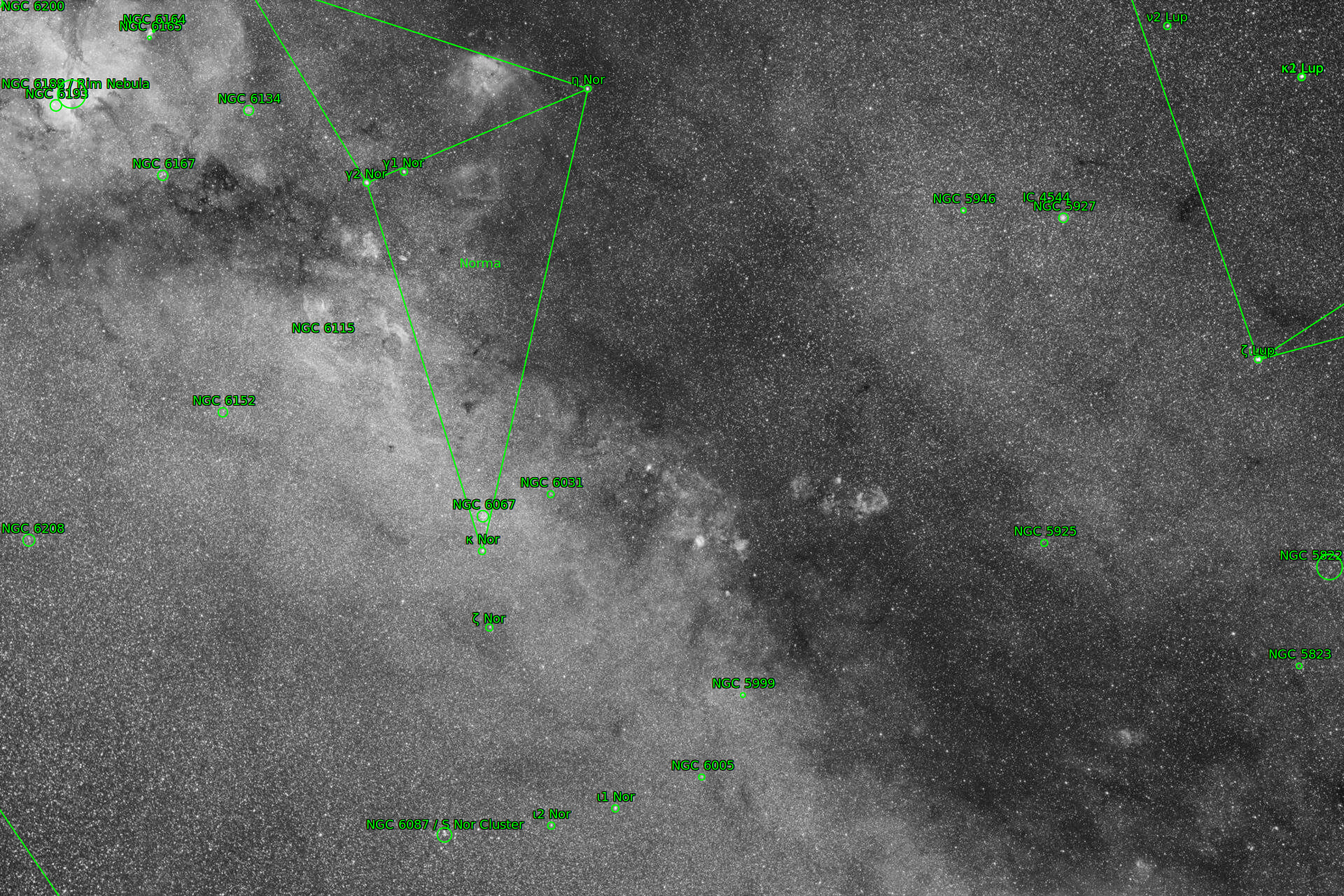 Sternkarten-Overlay (Astrometry.net)