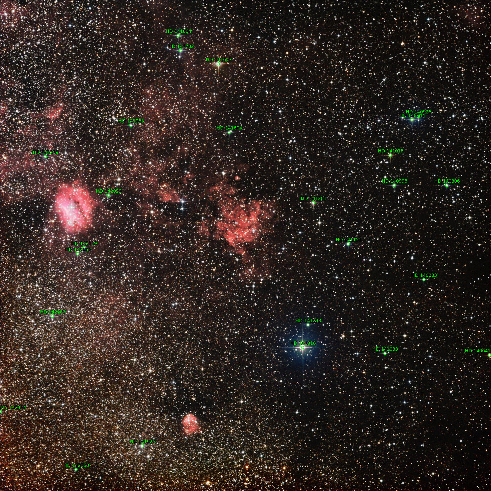 Sternkarten-Overlay (Astrometry.net)
