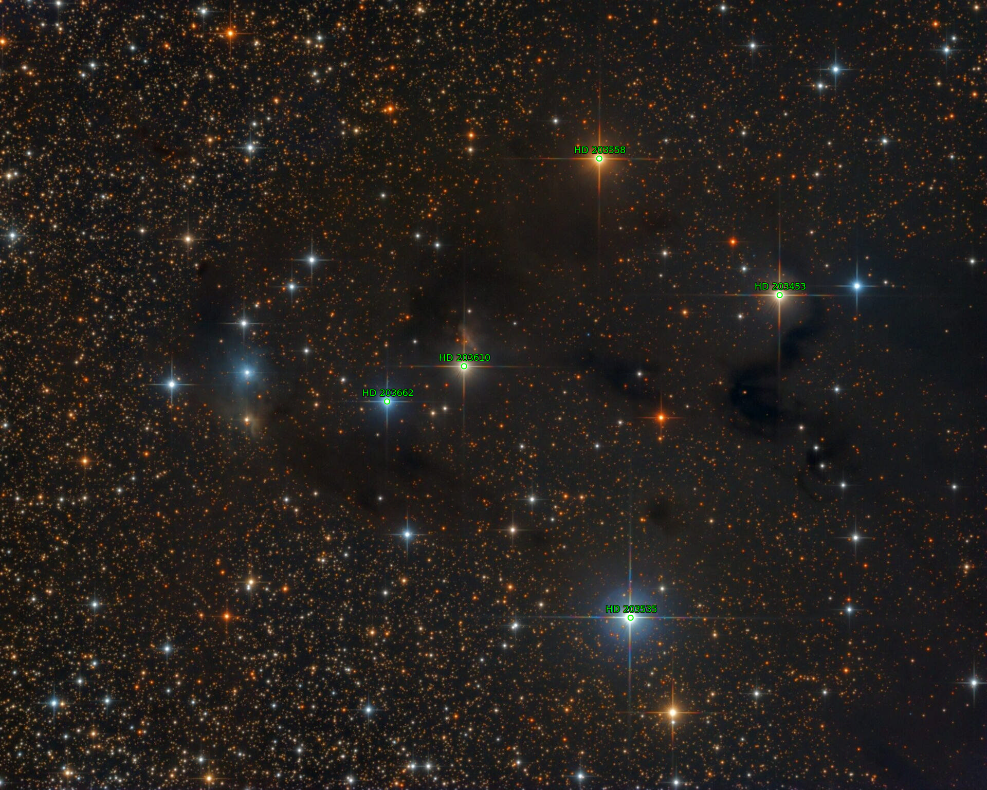 Sternkarten-Overlay (Astrometry.net)