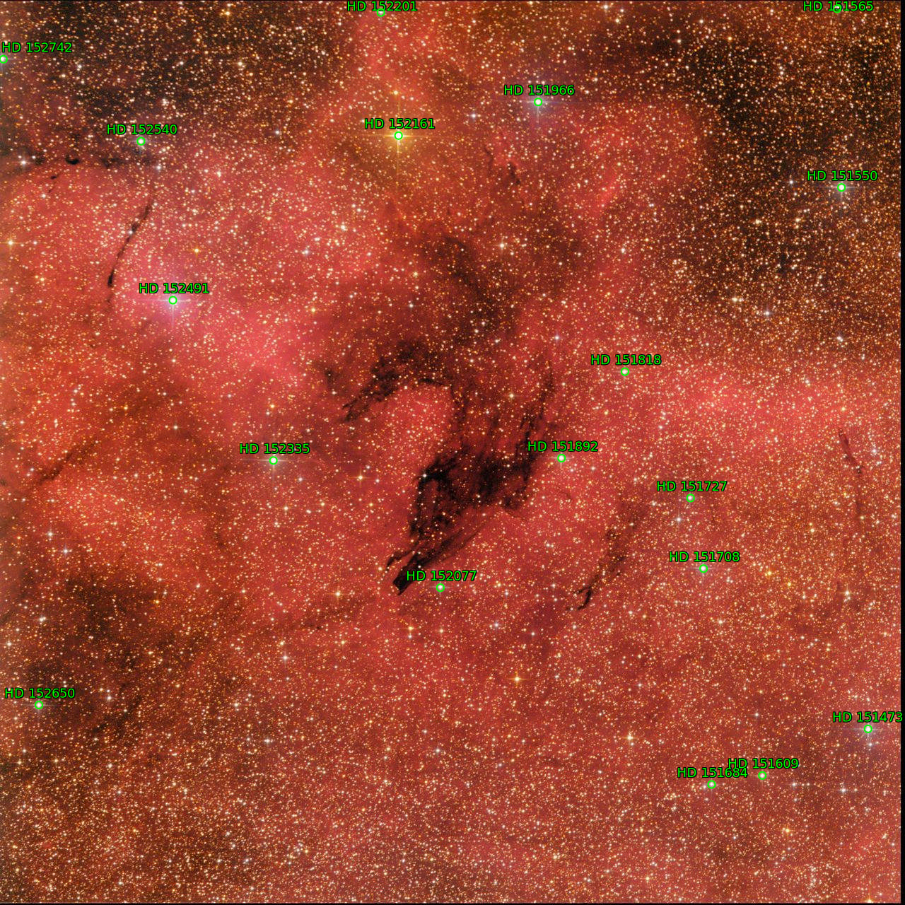 Sternkarten-Overlay (Astrometry.net)