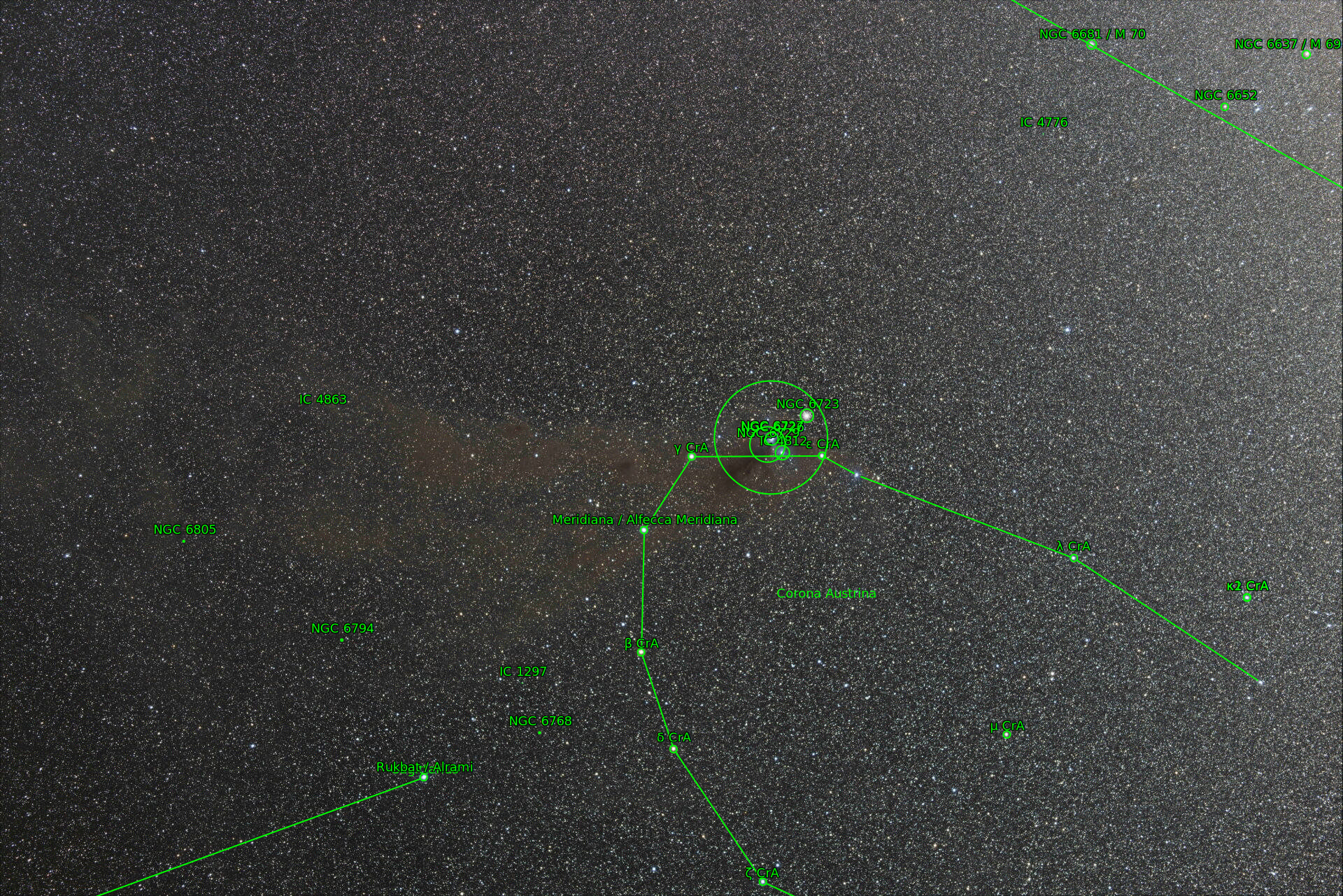 Sternkarten-Overlay (Astrometry.net)