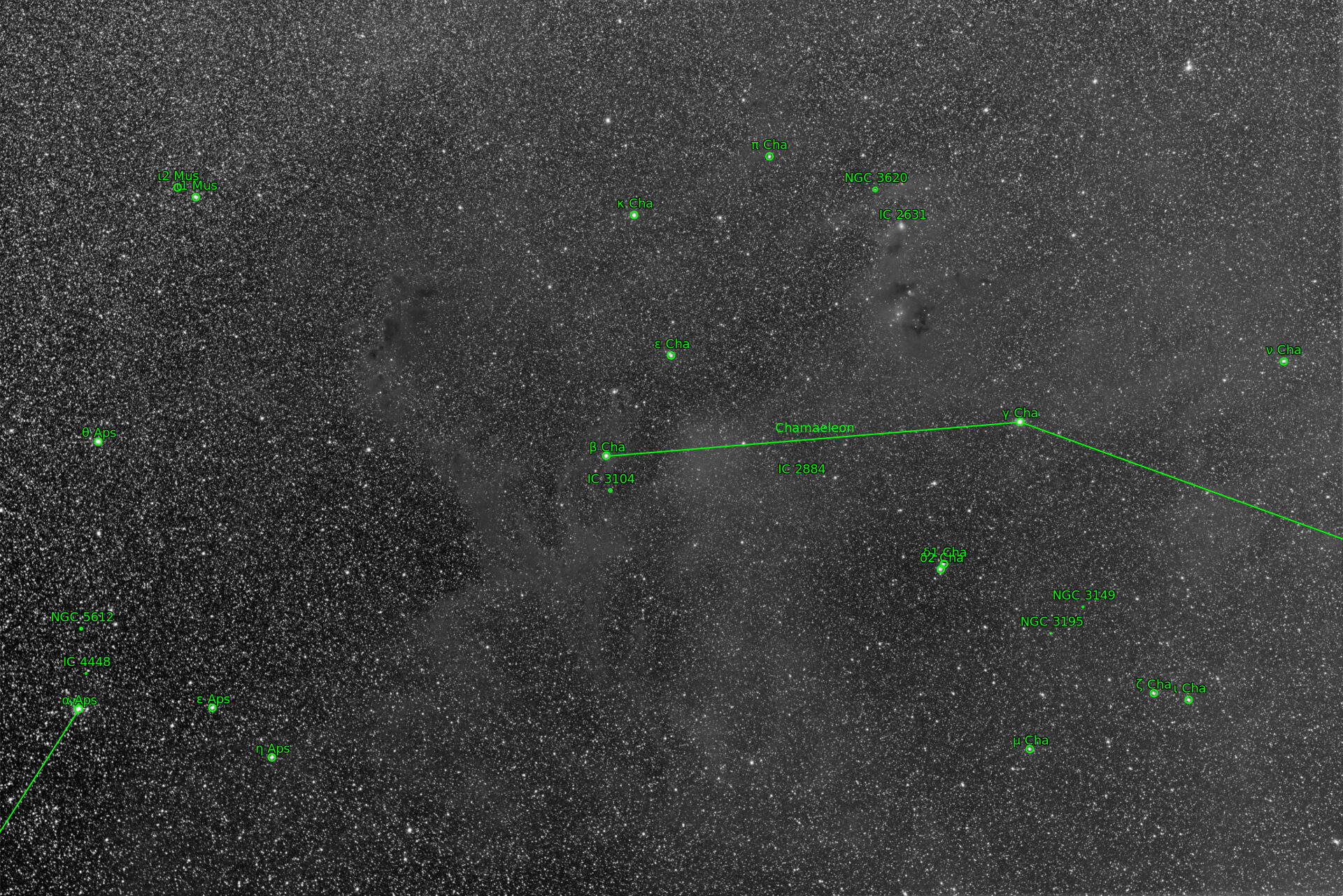 Sternkarten-Overlay (Astrometry.net)