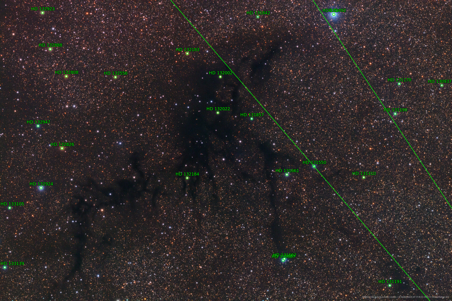 Sternkarten-Overlay (Astrometry.net)