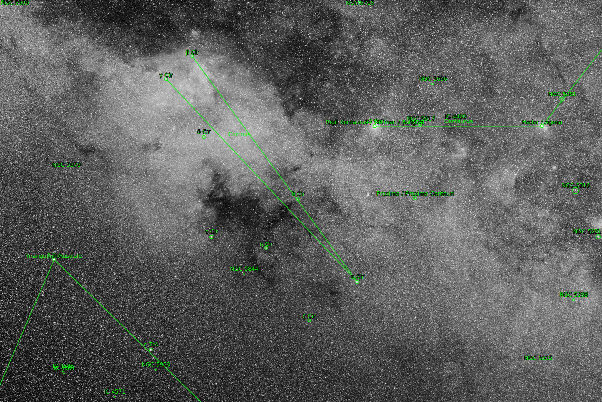 Sternkarten-Overlay (Astrometry.net)