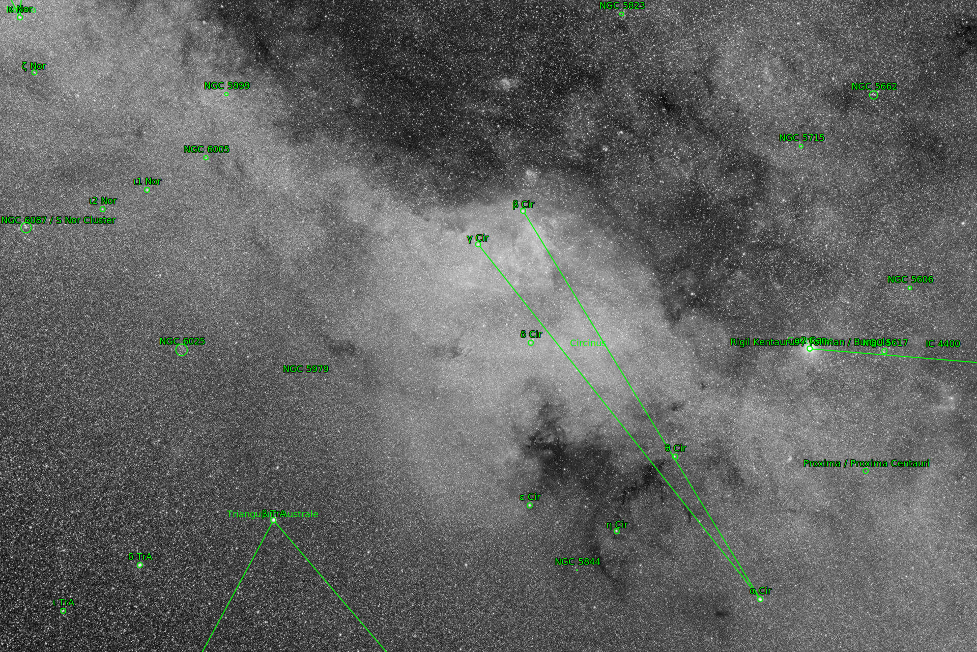 Sternkarten-Overlay (Astrometry.net)