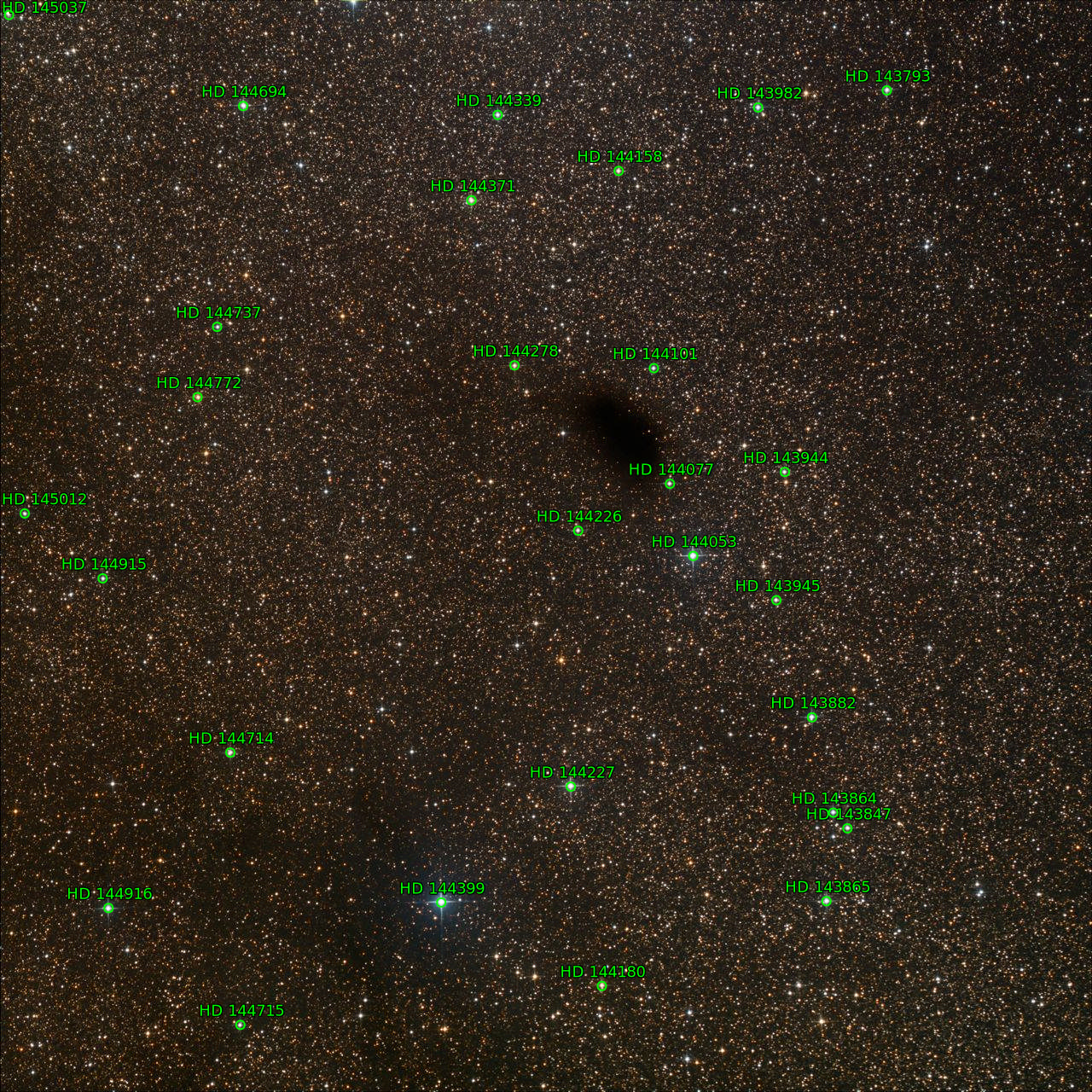 Sternkarten-Overlay (Astrometry.net)