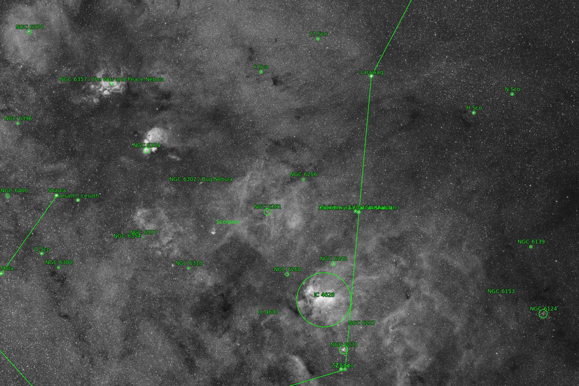 Sternkarten-Overlay (Astrometry.net)