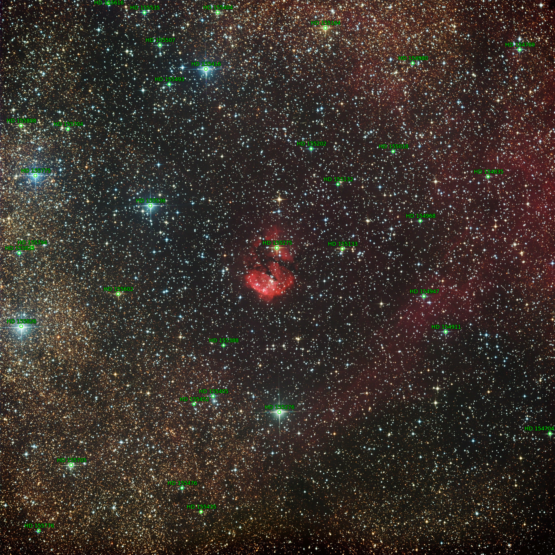 Sternkarten-Overlay (Astrometry.net)